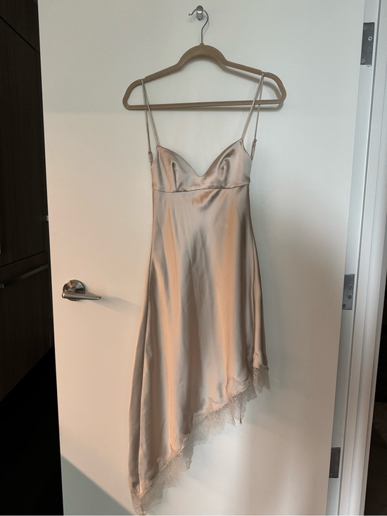 Zara Dresses & Skirts - Zara Satin Slip Midi Dress in Champagne Beige